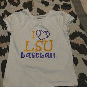 Girls LSU baseball shirt.